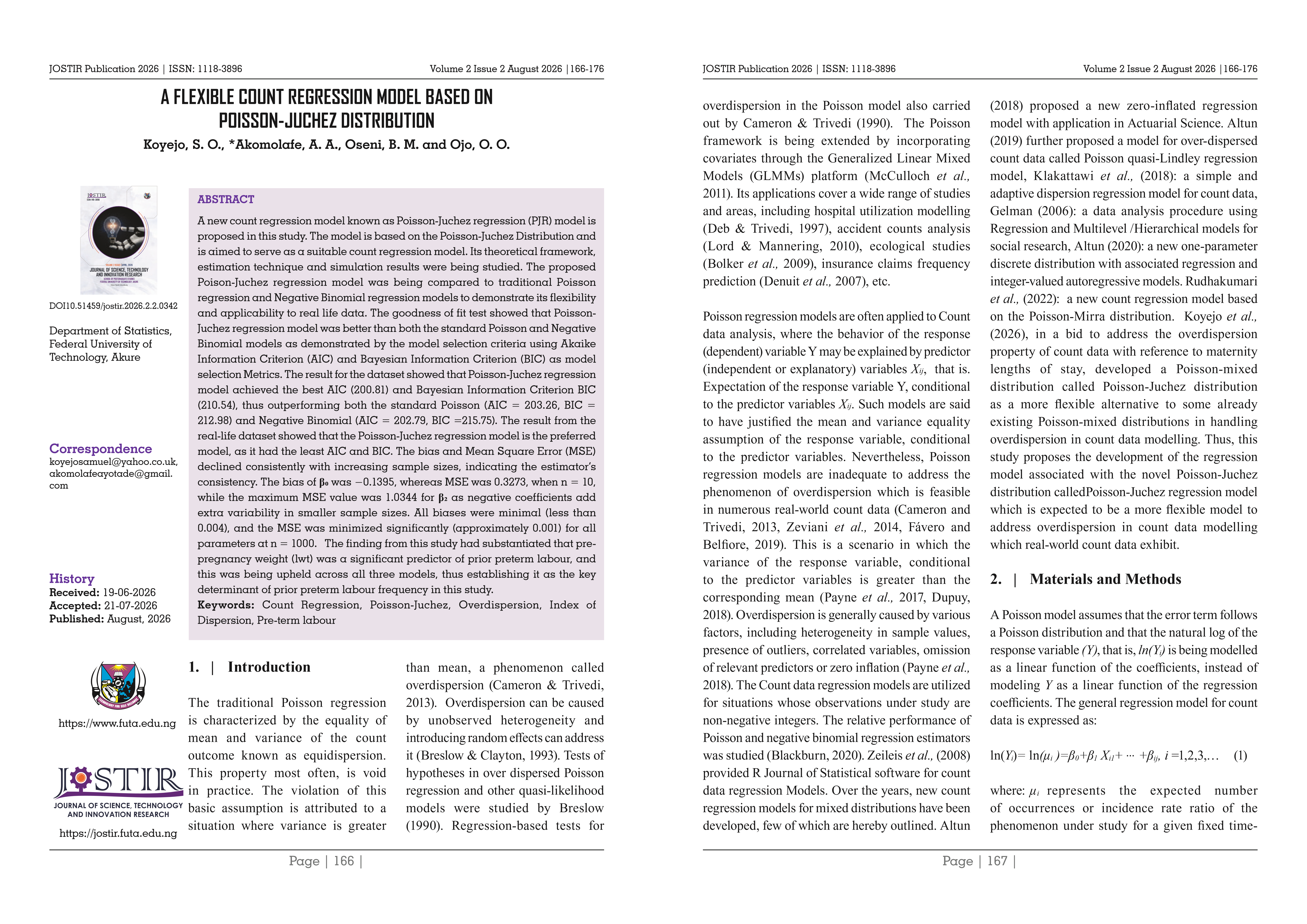 Anatomy of an Editorial Spread &mdash; JOSTIR Journal Publication by Humphrey Egube
